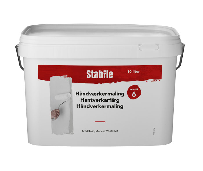 Håndverkermaling glans 6 motehvit 10 liter - Stabile